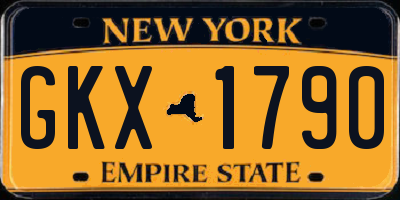 NY license plate GKX1790