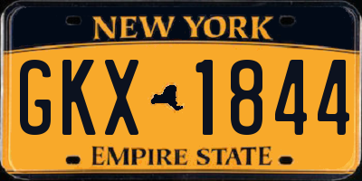 NY license plate GKX1844