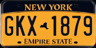 NY license plate GKX1879