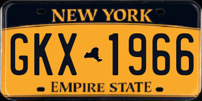 NY license plate GKX1966