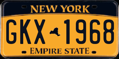 NY license plate GKX1968