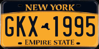NY license plate GKX1995