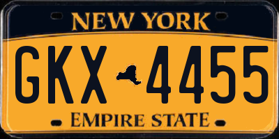 NY license plate GKX4455