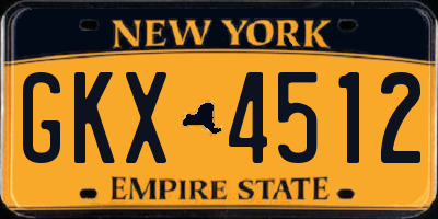 NY license plate GKX4512