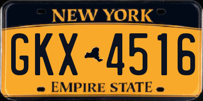 NY license plate GKX4516
