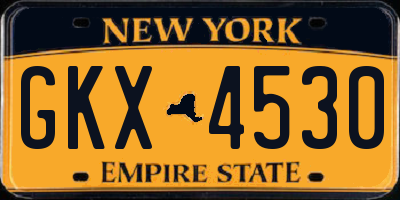 NY license plate GKX4530