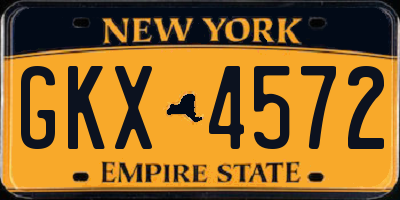 NY license plate GKX4572