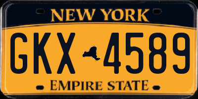 NY license plate GKX4589