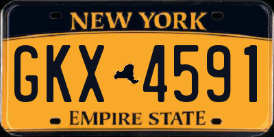 NY license plate GKX4591