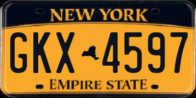 NY license plate GKX4597