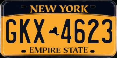 NY license plate GKX4623
