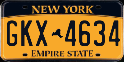 NY license plate GKX4634