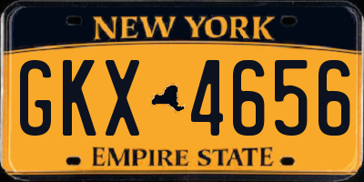 NY license plate GKX4656
