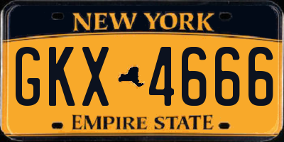 NY license plate GKX4666