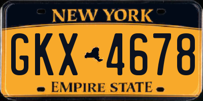 NY license plate GKX4678