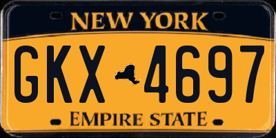 NY license plate GKX4697