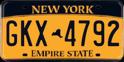 NY license plate GKX4792