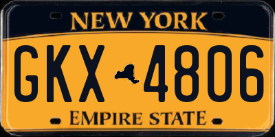 NY license plate GKX4806