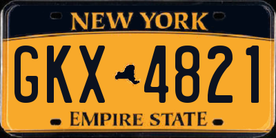 NY license plate GKX4821