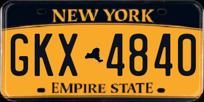 NY license plate GKX4840
