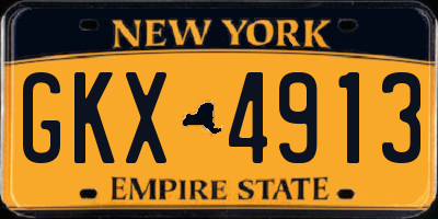 NY license plate GKX4913