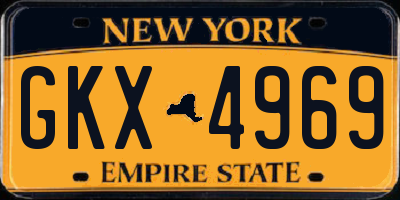 NY license plate GKX4969