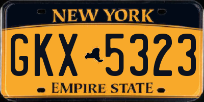 NY license plate GKX5323