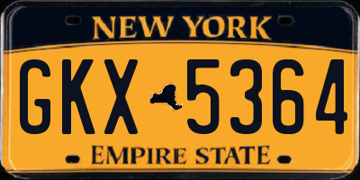 NY license plate GKX5364