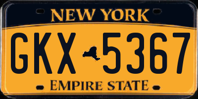 NY license plate GKX5367