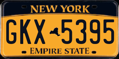 NY license plate GKX5395