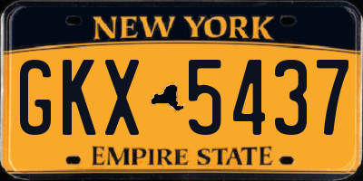 NY license plate GKX5437