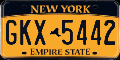 NY license plate GKX5442