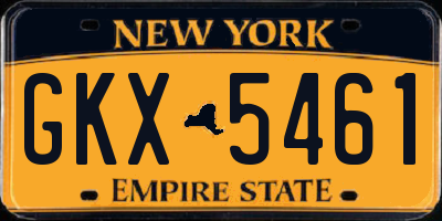 NY license plate GKX5461