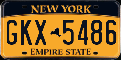 NY license plate GKX5486