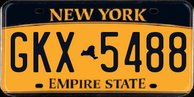 NY license plate GKX5488