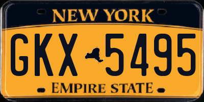 NY license plate GKX5495