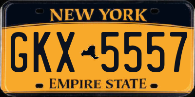 NY license plate GKX5557