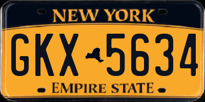 NY license plate GKX5634