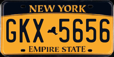 NY license plate GKX5656