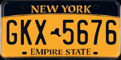 NY license plate GKX5676