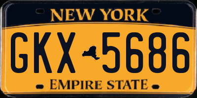NY license plate GKX5686