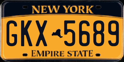 NY license plate GKX5689