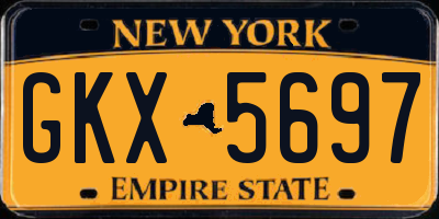 NY license plate GKX5697