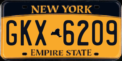 NY license plate GKX6209