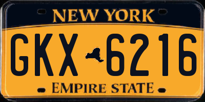 NY license plate GKX6216