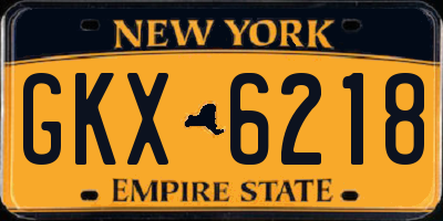 NY license plate GKX6218