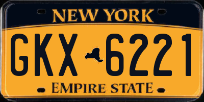 NY license plate GKX6221