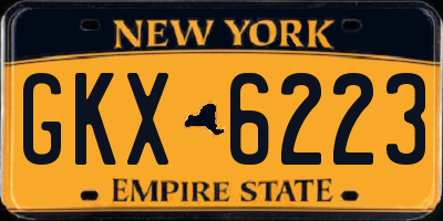 NY license plate GKX6223