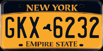 NY license plate GKX6232