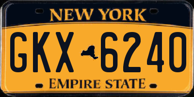NY license plate GKX6240